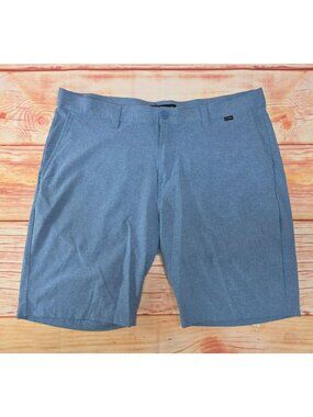 TravisMathew Mens Blue Striped Golf Shorts Size 38 Polyester Blend